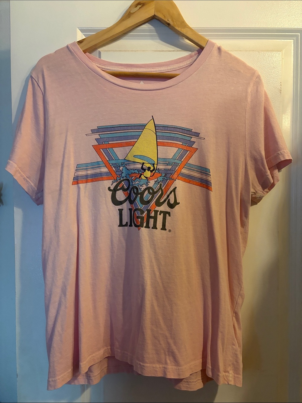 Lucky Brand Pink Coors Light Graphic Tee